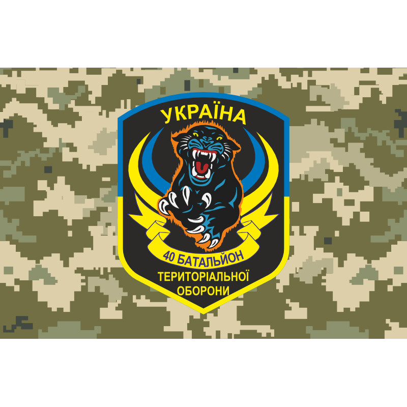 Флаг 40 БТрО (батальон территориальной обороны) ВСУ «Кривбасс». Вариант-14 Флаг 40 БТрО (батальон территориальной обороны) ВСУ «Кривбасс». Вариант-14