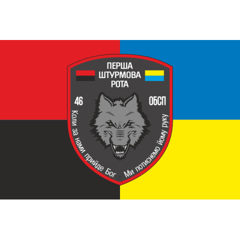 Флаг 46 ОБСпН ВСУ «Донбасс-Украина», Штурмовая рота. Вариант-03