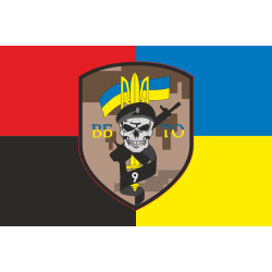 Флаг 9 БТрО (батальон территориальной обороны) ВСУ. Вариант-07 Флаг 9 БТрО (батальон территориальной обороны) ВСУ. Вариант-07