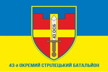 Флаг 43 ОСБ (отдельный стрелковый батальон) ВСУ. Вариант-02 Флаг 43 ОСБ (отдельный стрелковый батальон) ВСУ. Вариант-02