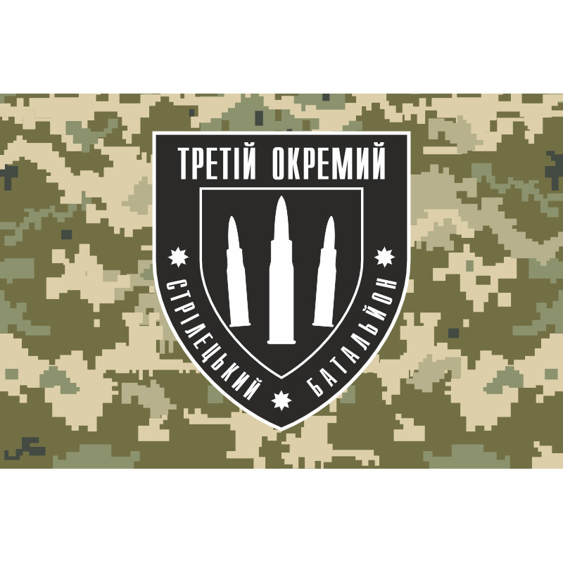 Прапор 3 ОСБ (окремий стрілецький батальйон) ДУК ПС. Варіант-12 Прапор 3 ОСБ (окремий стрілецький батальйон) ДУК ПС. Варіант-12