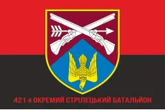 Флаг 421 ОСБ (отдельный стрелковый батальон) ВСУ. Вариант-04