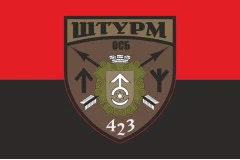Флаг 423 ОСБ (отдельный стрелковый батальон) ВСУ «ШТУРМ». Вариант-03