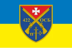 Флаг 422 ОСБ (отдельный стрелковый батальон) ВСУ. Вариант-01