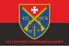 Флаг 422 ОСБ (отдельный стрелковый батальон) ВСУ. Вариант-04