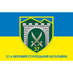Флаг 37 ОСБ (отдельный стрелковый батальон) ВСУ. Вариант-02