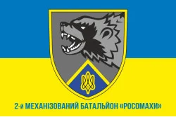 Прапор 2 механізованого батальйону ЗСУ «Росомахи» 67 ОМБр ДУК. Варіант-02