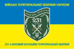 Флаг 231 ОБТрО (отдельный батальон Территориальной обороны) ВСУ. Вариант-06