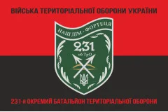 Флаг 231 ОБТрО (отдельный батальон Территориальной обороны) ВСУ. Вариант-08