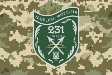 Прапор 231 ОБТрО (окремий батальйон Територіальної оборони) ЗСУ. Варіант-10