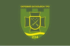 Флаг 234 ОБТрО (отдельный батальон Территориальной обороны) ВСУ. Вариант-03