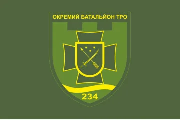 Прапор 234 ОБТрО (окремий батальйон Територіальної оборони) ЗСУ. Варіант-03