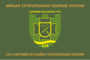 Прапор 234 ОБТрО (окремий батальйон Територіальної оборони) ЗСУ. Варіант-04
