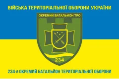 Флаг 234 ОБТрО (отдельный батальон Территориальной обороны) ВСУ. Вариант-06