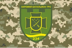 Флаг 234 ОБТрО (отдельный батальон Территориальной обороны) ВСУ. Вариант-10