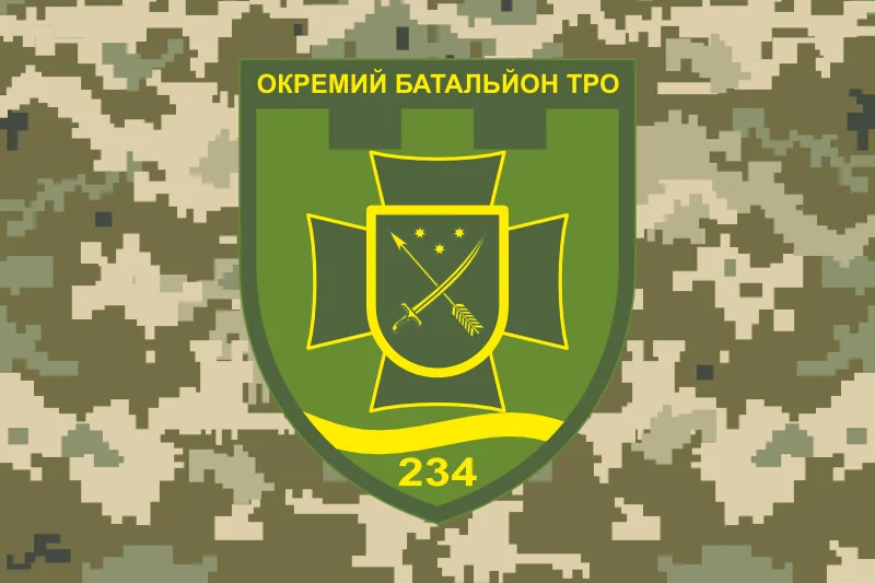 Флаг 234 ОБТрО (отдельный батальон Территориальной обороны) ВСУ. Вариант-10 Флаг 234 ОБТрО (отдельный батальон Территориальной обороны) ВСУ. Вариант-10
