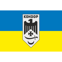 Флаг Роты аэроразведки «Кондор» 1 БрОН НГУ «БУРЕВІЙ». Вариант-01 Флаг Роты аэроразведки «Кондор» 1 БрОН НГУ «БУРЕВІЙ». Вариант-01