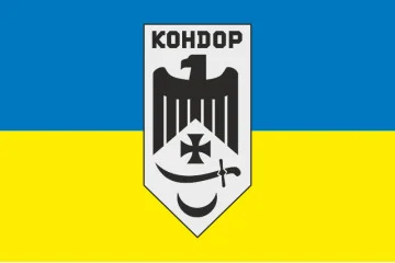 Флаг Роты аэроразведки «Кондор» 1 БрОН НГУ «БУРЕВІЙ». Вариант-01 Флаг Роты аэроразведки «Кондор» 1 БрОН НГУ «БУРЕВІЙ». Вариант-01