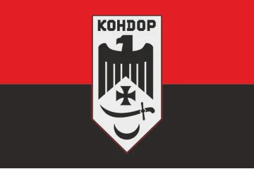 Флаг Роты аэроразведки «Кондор» 1 БрОН НГУ «БУРЕВІЙ». Вариант-03 Флаг Роты аэроразведки «Кондор» 1 БрОН НГУ «БУРЕВІЙ». Вариант-03