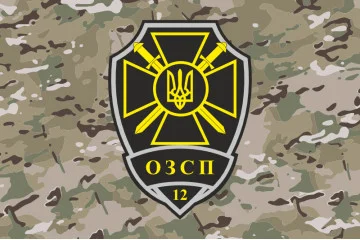 Флаг 12 ООСН (отдельный отряд специального назначения) ТрО ВСУ. Вариант-06 Флаг 12 ООСН (отдельный отряд специального назначения) ТрО ВСУ. Вариант-06