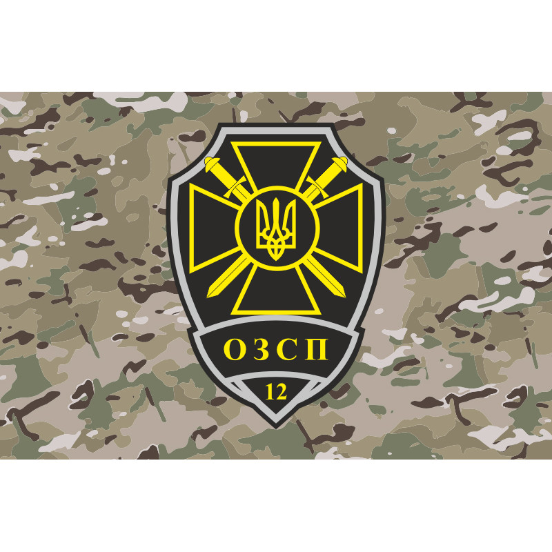 Флаг 12 ООСН (отдельный отряд специального назначения) ТрО ВСУ. Вариант-06 Флаг 12 ООСН (отдельный отряд специального назначения) ТрО ВСУ. Вариант-06