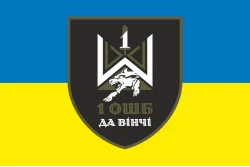 Флаг 1 ОШБ (отдельный штурмовой батальон) ВСУ «Да Винчи». Вариант-07
