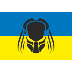Прапор Патрульної поліції України «Хижак». Варіант-07 Прапор Патрульної поліції України «Хижак». Варіант-07