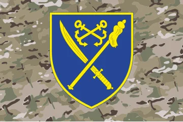 Прапор ОТУВ (Оперативно-тактичне угруповання військ) «Херсон» ЗСУ. Варіант-06 Прапор ОТУВ (Оперативно-тактичне угруповання військ) «Херсон» ЗСУ. Варіант-06