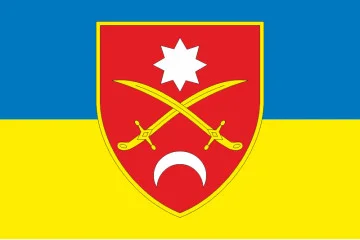 Прапор ОТУВ (Оперативно-тактичне угруповання військ) «Суми» ЗСУ. Варіант-01 Прапор ОТУВ (Оперативно-тактичне угруповання військ) «Суми» ЗСУ. Варіант-01