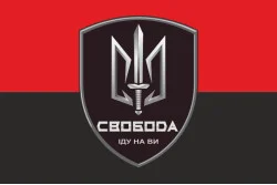 Прапор 3 БОП (батальйон оперативного призначення) «Свобода» 4 БрОП НГУ «РУБІЖ». Варіант-03