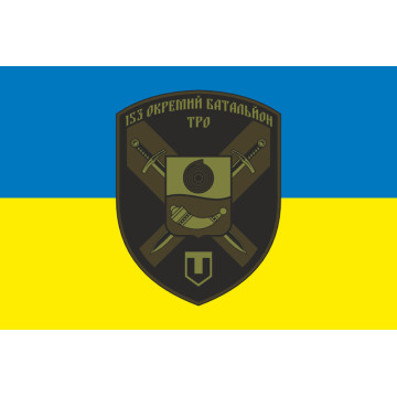 Прапор 153 ОБТрО (окремий батальйон Територіальної оборони) ЗСУ. Варіант-05