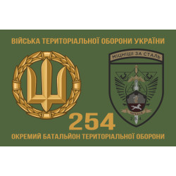 Прапор 254 ОБТрО (окремий батальйон Територіальної оборони) ЗСУ. Варіант-12 Прапор 254 ОБТрО (окремий батальйон Територіальної оборони) ЗСУ. Варіант-12