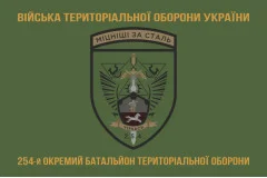 Флаг 254 ОБТрО (отдельный батальон Территориальной обороны) ВСУ. Вариант-14