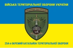 Флаг 254 ОБТрО (отдельный батальон Территориальной обороны) ВСУ. Вариант-16