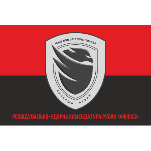 Флаг Разведывательно-ударной комендатуры РУБАК «Феникс». Вариант-04 Флаг Разведывательно-ударной комендатуры РУБАК «Феникс». Вариант-04