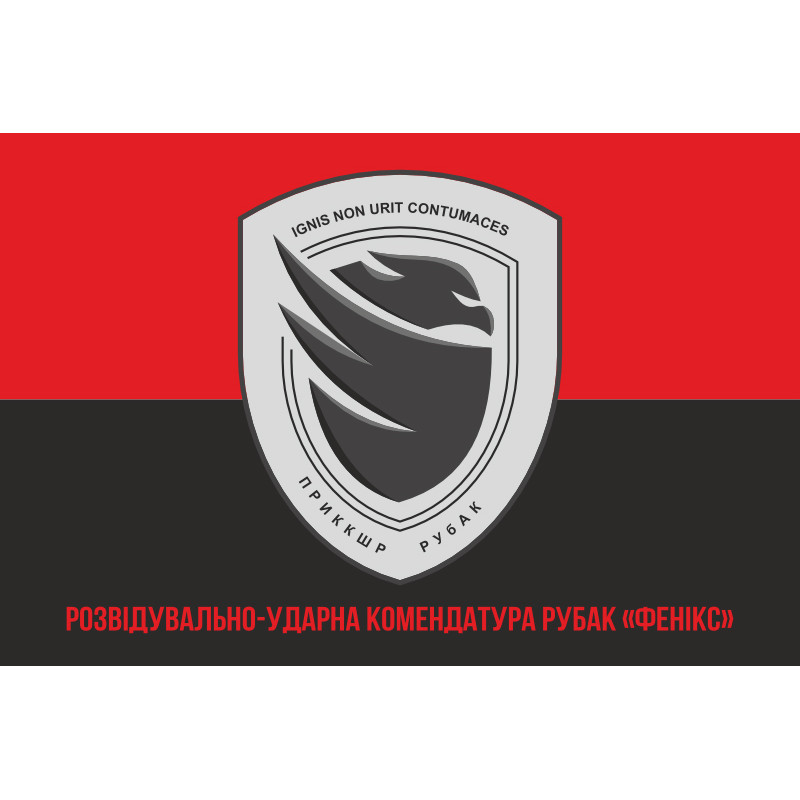 Прапор Розвідувально-ударної комендатури РУБАК «Фенікс». Варіант-04 Прапор Розвідувально-ударної комендатури РУБАК «Фенікс». Варіант-04