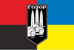 Флаг Штурмовой роты «Гонор» 59 ОМПБр ВСУ. Вариант-05