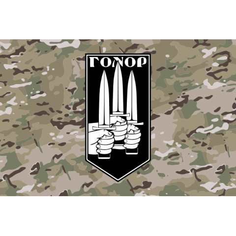 Флаг Штурмовой роты «Гонор» 59 ОМПБр ВСУ. Вариант-06 Флаг Штурмовой роты «Гонор» 59 ОМПБр ВСУ. Вариант-06