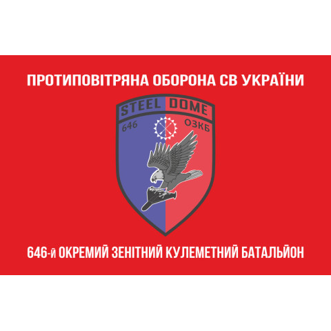 Флаг 646 ОЗПБ (отдельный зенитный пулеметный батальон) ВСУ. Вариант-04