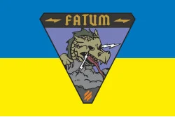 Прапор Розвідувального загону «Фатум» 3 ОШБр ЗСУ. Варіант-01