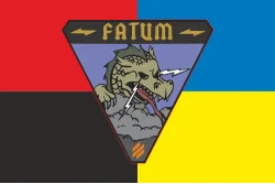 Прапор Розвідувального загону «Фатум» 3 ОШБр ЗСУ. Варіант-05 Прапор Розвідувального загону «Фатум» 3 ОШБр ЗСУ. Варіант-05