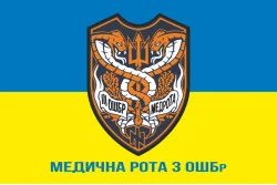 Флаг Медицинской роты 3 ОШБр ВСУ. Вариант-02 Флаг Медицинской роты 3 ОШБр ВСУ. Вариант-02