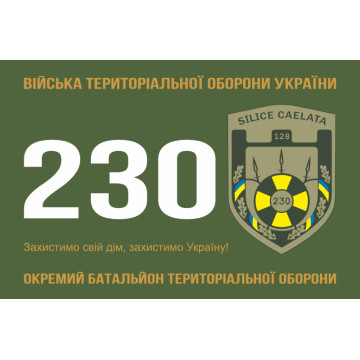 Флаг 230 ОБТрО (отдельный батальон Территориальной обороны) ВСУ. Вариант-01 Флаг 230 ОБТрО (отдельный батальон Территориальной обороны) ВСУ. Вариант-01