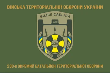 Прапор 230 ОБТрО (окремий батальйон Територіальної оборони) ЗСУ. Варіант-04 Прапор 230 ОБТрО (окремий батальйон Територіальної оборони) ЗСУ. Варіант-04