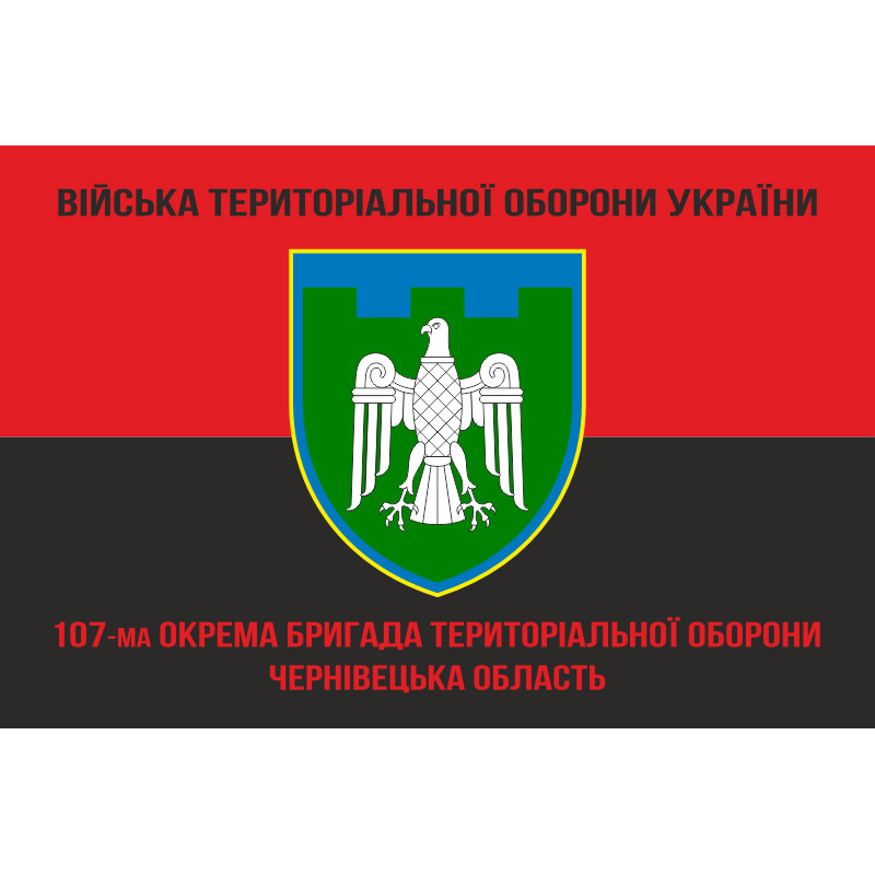Прапор 107 ОБрТрО ЗСУ (окрема бригада територіальної оборони). Варіант-09 Прапор 107 ОБрТрО ЗСУ (окрема бригада територіальної оборони). Варіант-09