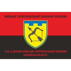 Прапор 113 ОБрТрО ЗСУ (окрема бригада територіальної оборони). Варіант-10 Прапор 113 ОБрТрО ЗСУ (окрема бригада територіальної оборони). Варіант-10