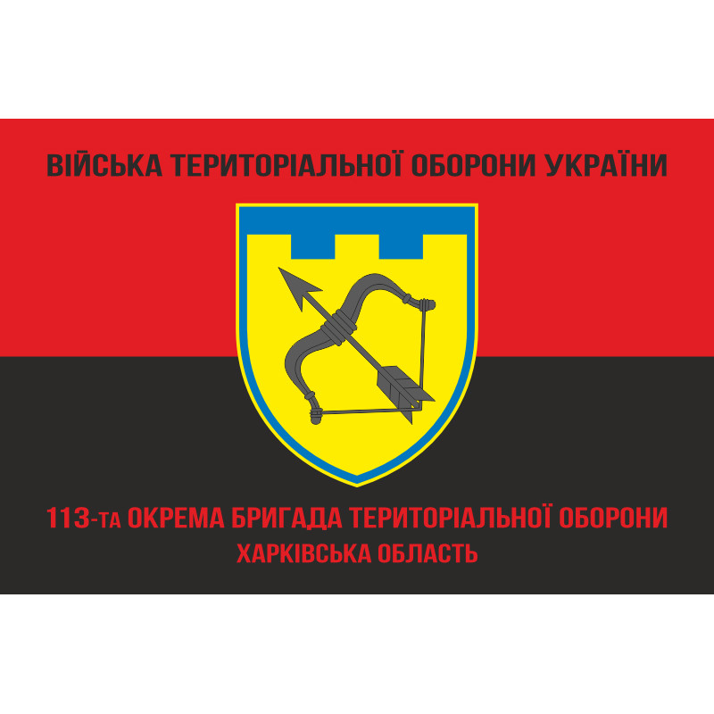 Прапор 113 ОБрТрО ЗСУ (окрема бригада територіальної оборони). Варіант-10 Прапор 113 ОБрТрО ЗСУ (окрема бригада територіальної оборони). Варіант-10