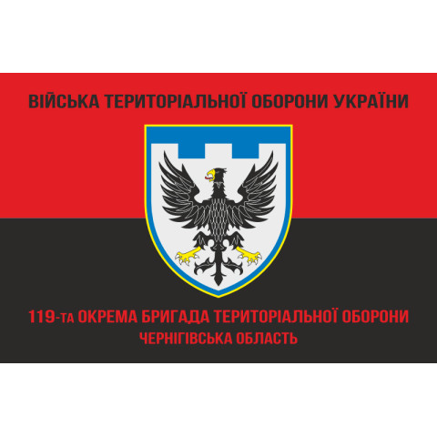Прапор 119 ОБрТрО ЗСУ (окрема бригада територіальної оборони). Варіант-09