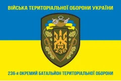 Флаг 236 ОБТрО (отдельный батальон Территориальной обороны) ВСУ. Вариант-06
