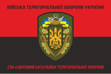 Прапор 236 ОБТрО (окремий батальйон Територіальної оборони) ЗСУ. Варіант-08